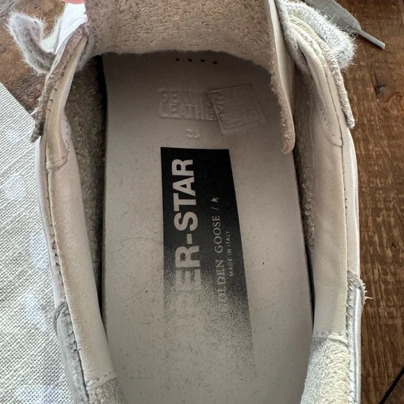 Golden Goose Off-White Sneakers with Gray Details - Picture 3 of 5